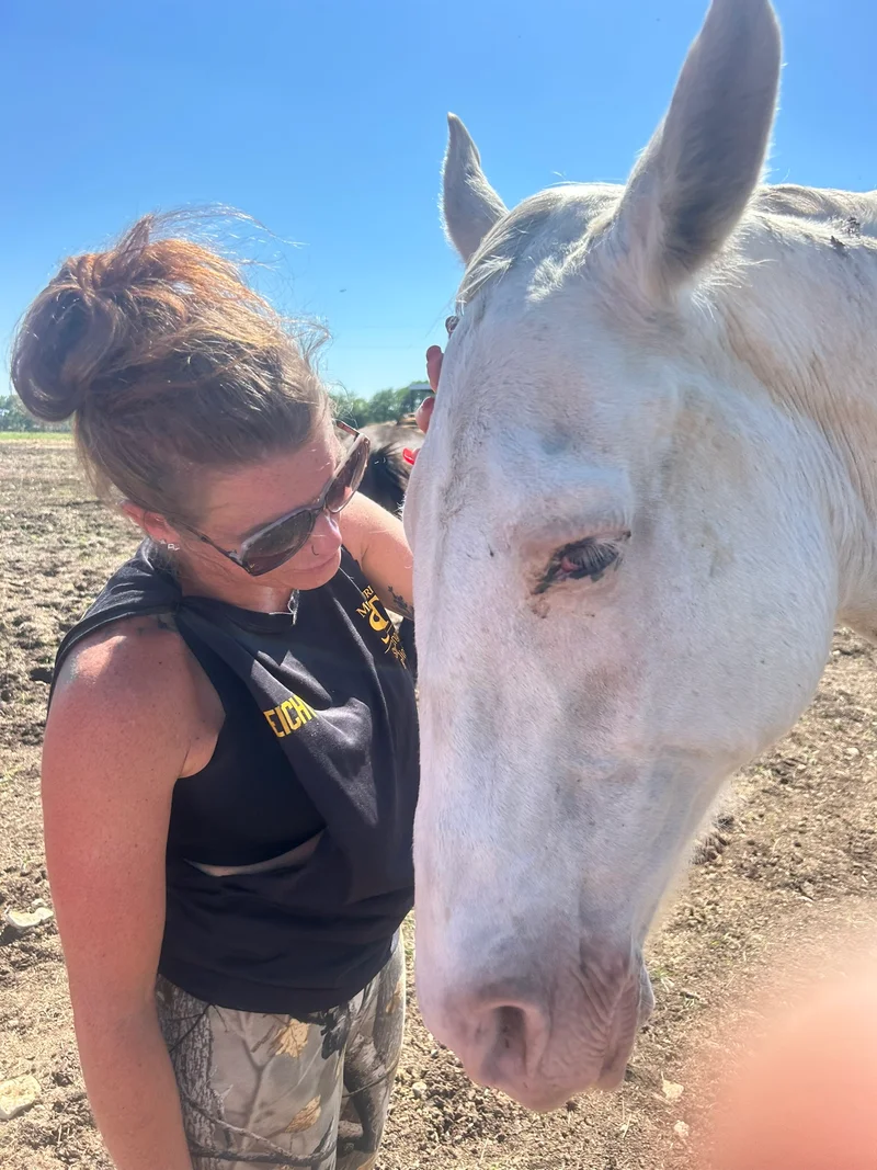 Assisting horse rescue with tree and storm damages Brit gets horse therapy gtc tornado