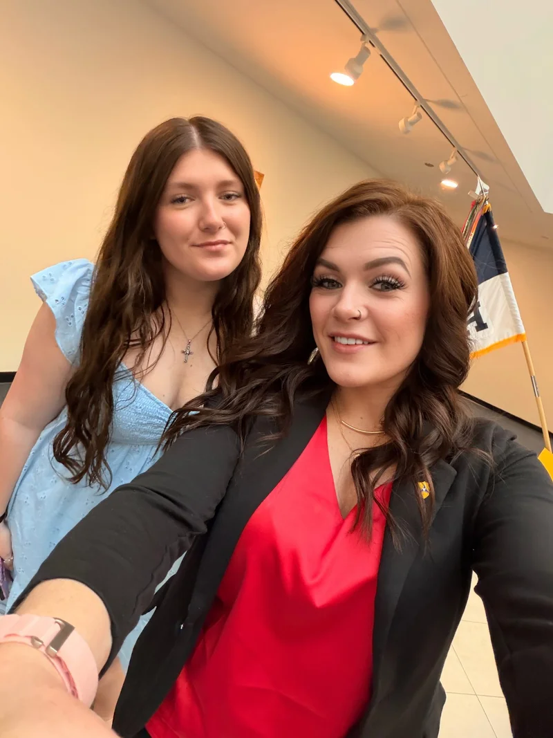 Mother Daughter at St. Joan D'Arc award ceremony