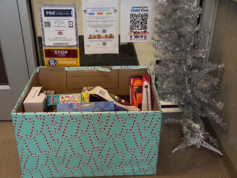 Steiner Elem Toy Drive Donation Boy for Flood affected families