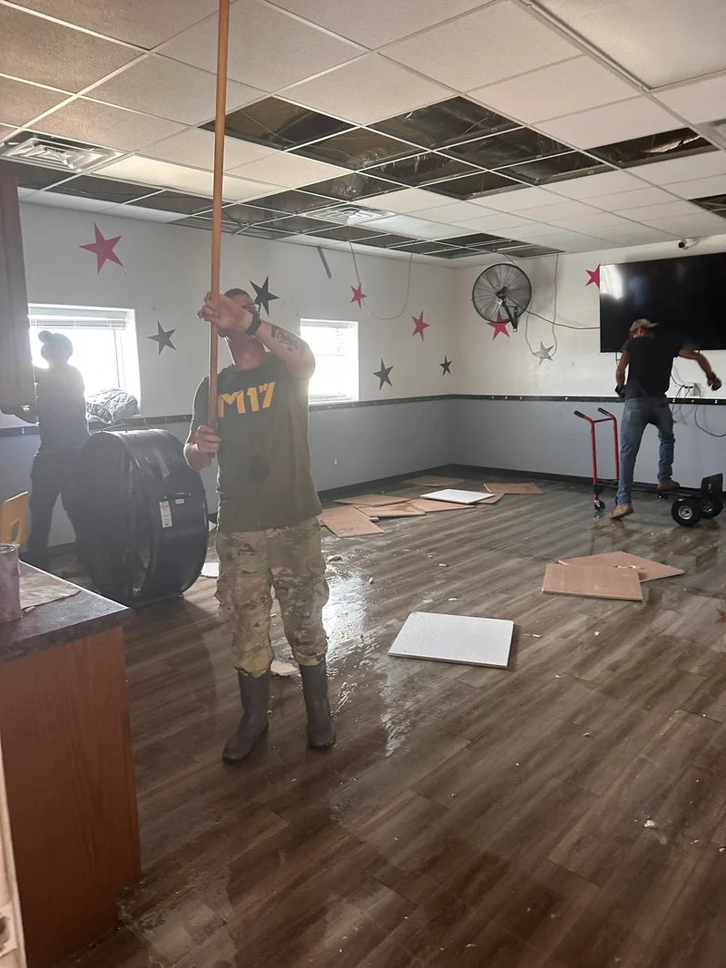 Temple F2 Tornado Debris cleanup with local gym for kids Extreme Cheer