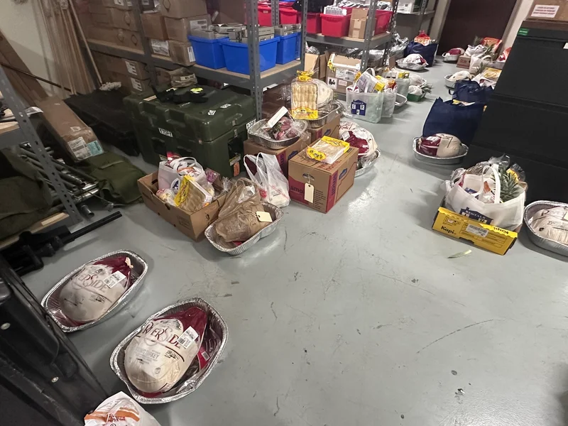 supplies for thanksgiving baskets for mil families